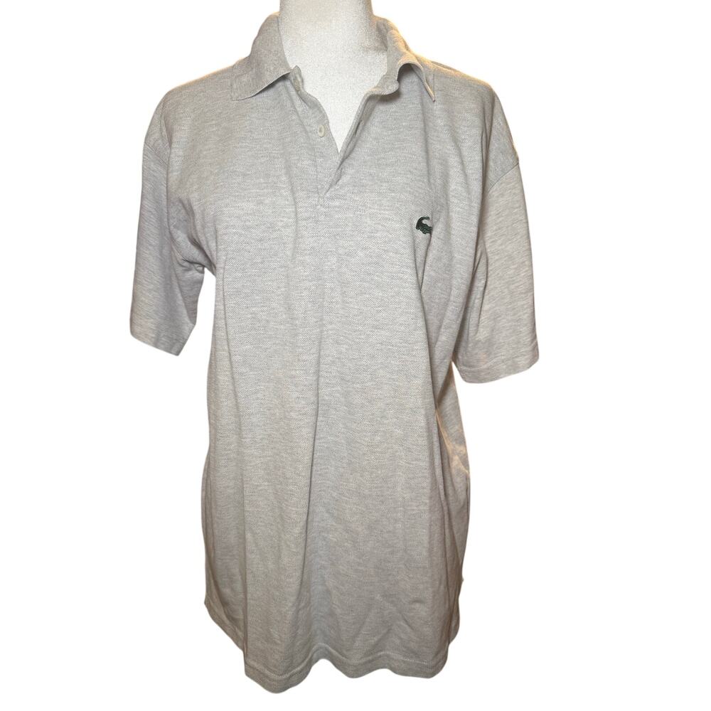 Lacoste Heather Gray Polo Shirt, Made In France, Crocodile Logo, Preppy, Men XL